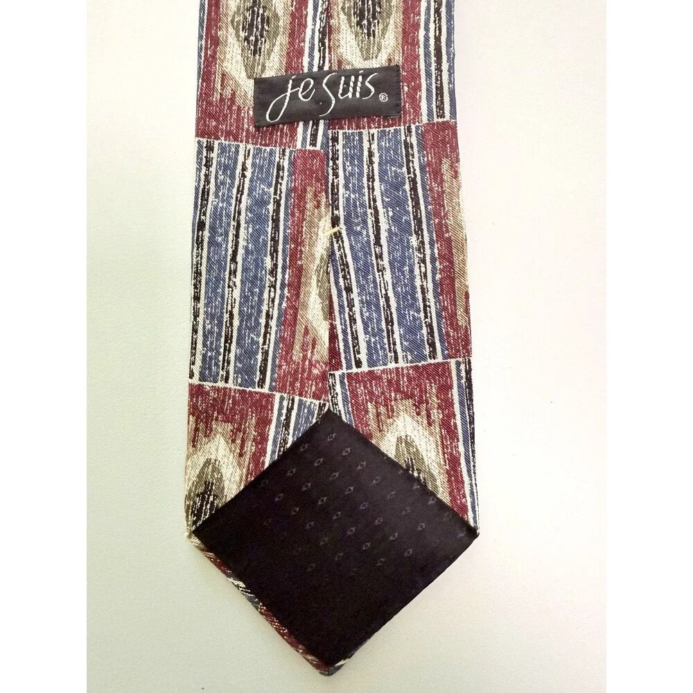 Vintage Je Suis 100% Silk Neck Tie 4